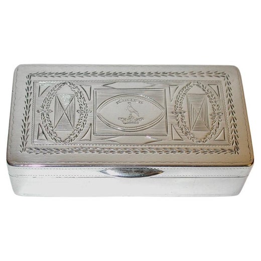 Antique Portuguese Silver 3 Compartment Snuff Box,Dated circa 1810-1818,Oporto