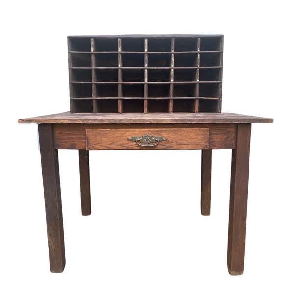 Antique postal sorting desk For Sale at 1stDibs