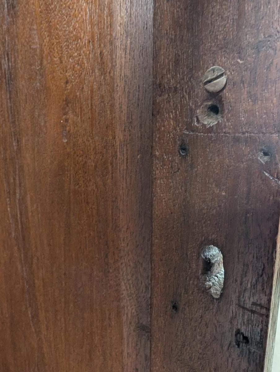 Escritorio antiguo de correos, nogal macizo 2