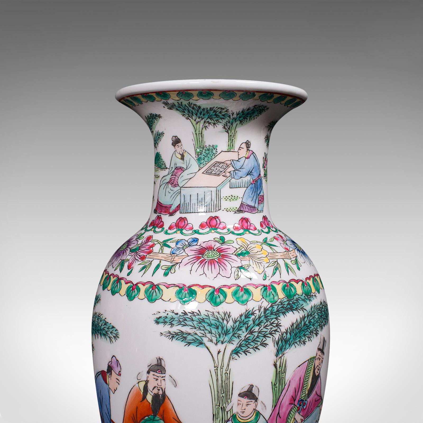 Antique Posy Vase, Chinese, Ceramic, Baluster, Hand Painted, Victorian, C.1900 For Sale 3