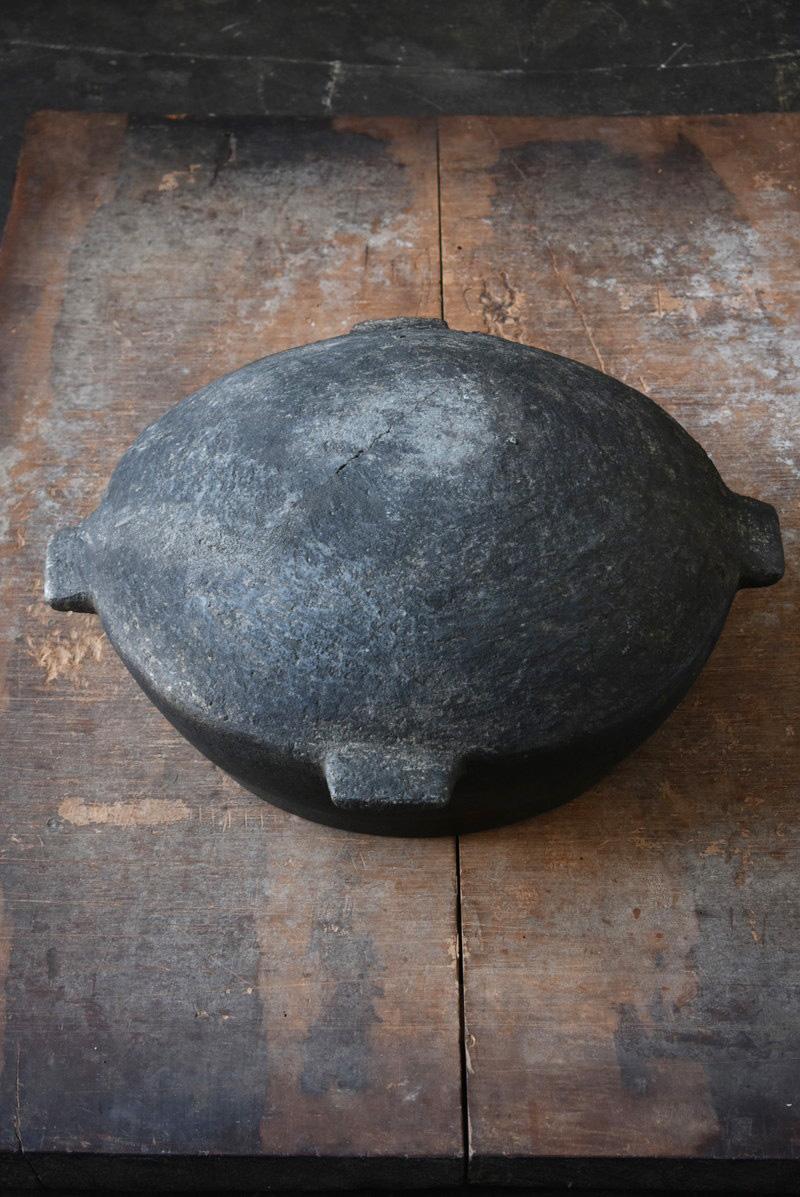 Antique Pot Made of Korean Stone 19th Century/ Rare Vase / Wabi-Sabi / Mingei 4