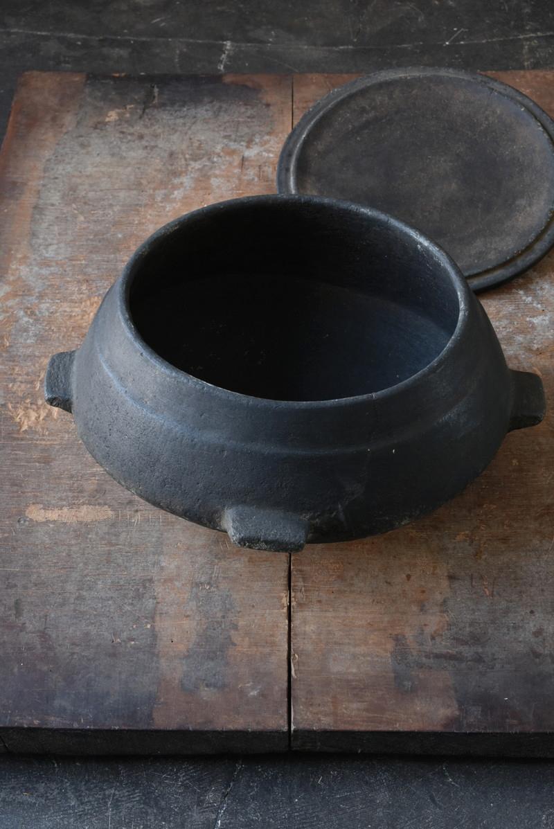 Hand-Carved Antique Pot Made of Korean Stone 19th Century/ Rare Vase / Wabi-Sabi / Mingei