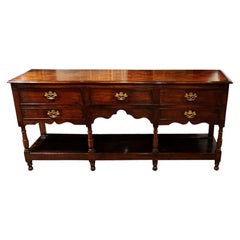 Used Pot Board Oak Dresser Base, circa 1825