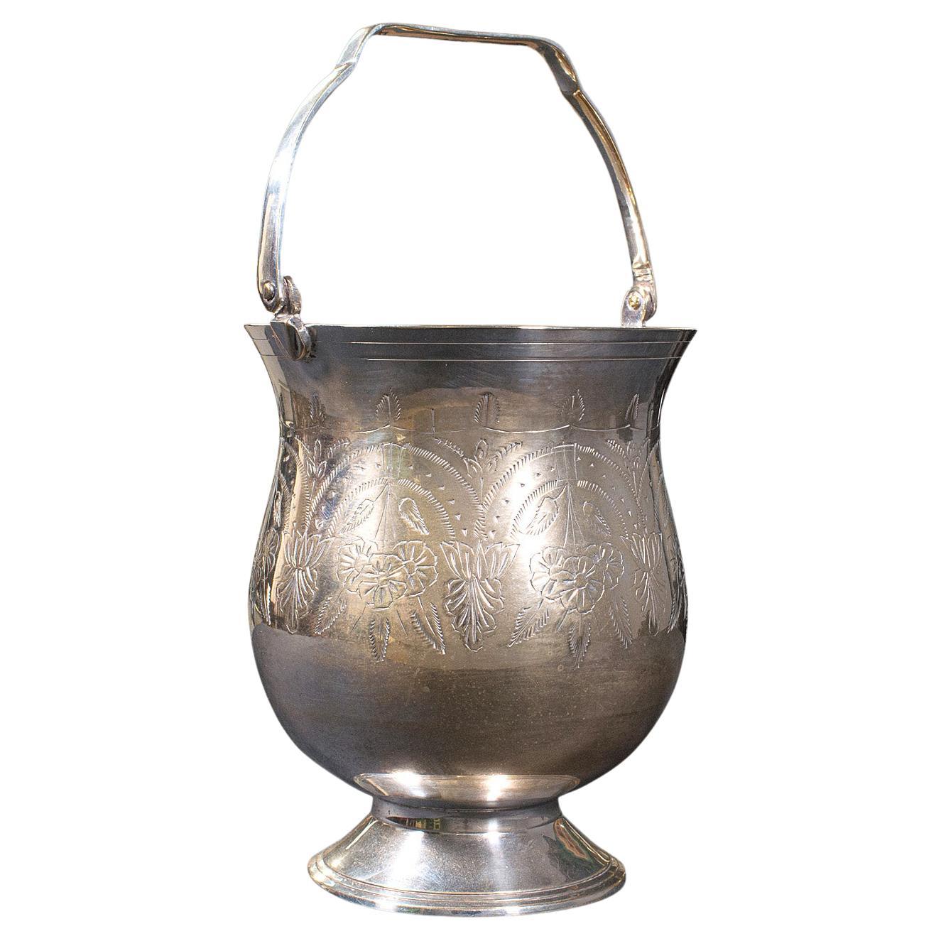 Antiker antiker PotpourriKrug, englisch, versilbert, dekorativer Topf