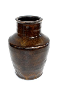 Chinese Antique Vinegar Jar with Golden Glaze