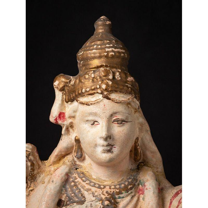 Antique Pottery Saraswati Statue from India 2