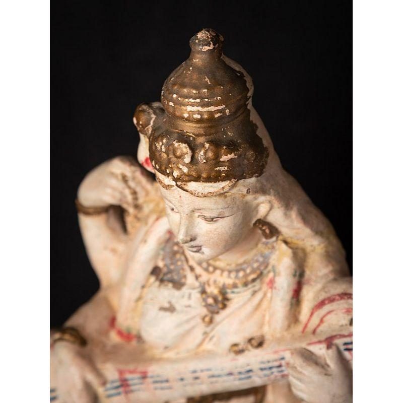 Antique Pottery Saraswati Statue from India 6