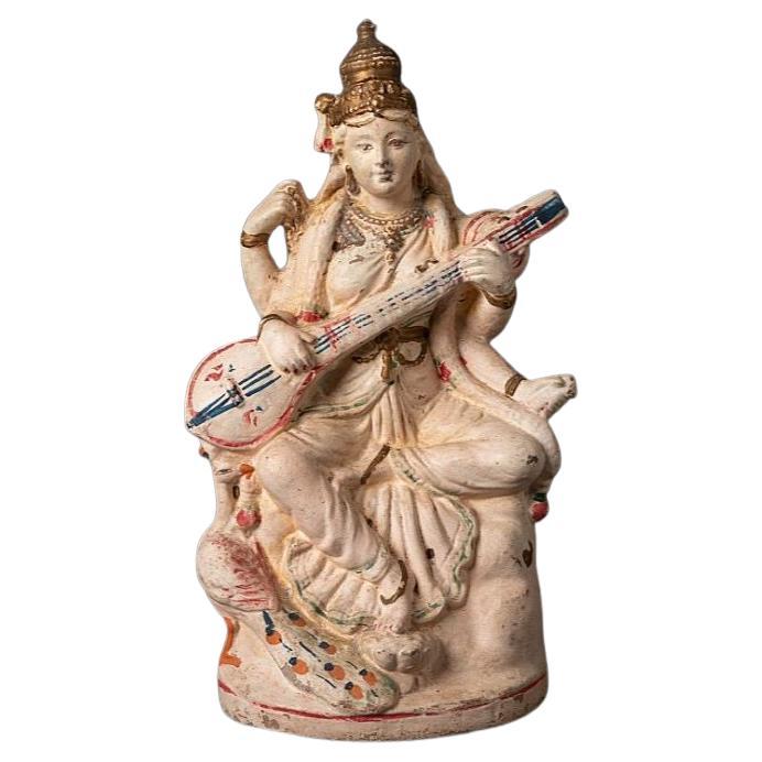 Antique Pottery Saraswati Statue from India