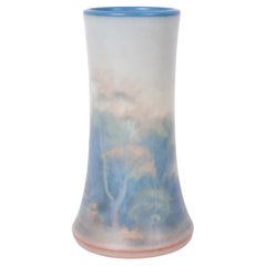 Antike Töpferei Scenic Vellum Landschaft Vase Fred Rothenbusch für Rookwood 1925
