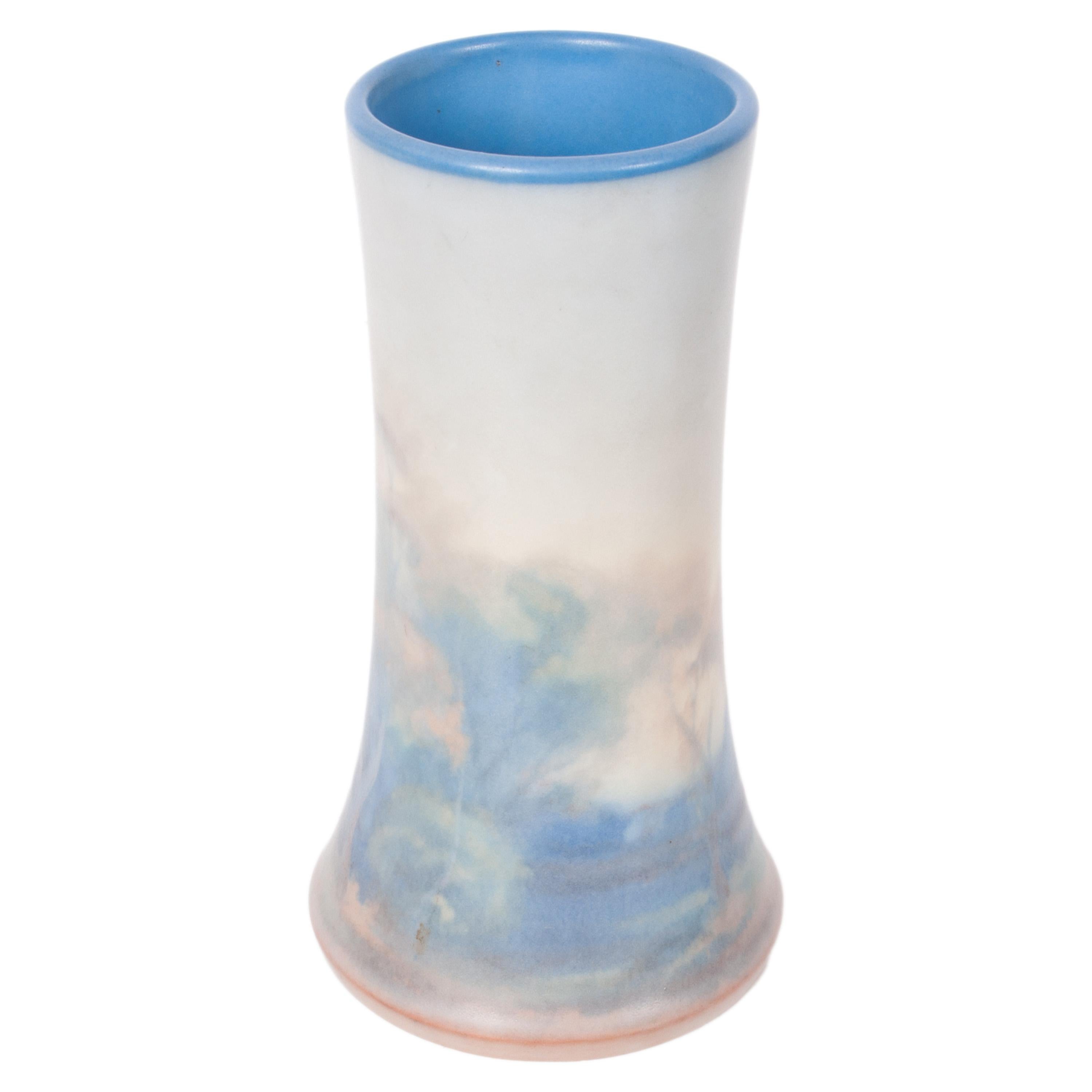 Antique Pottery Scenic Vellum Landscape Vase Fred Rothenbusch for Rookwood 1925 For Sale 2