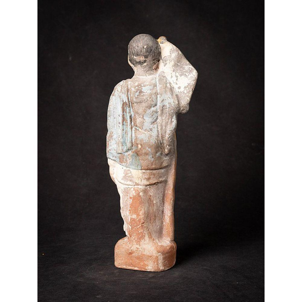 20th Century Antique pottery statue of Indian Figure from India For Sale