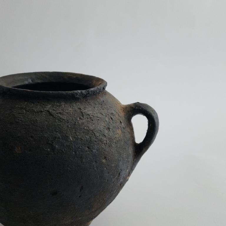Ukrainian Antique Pottery Vase, Clay, Ukraine Early 19th Century For Sale