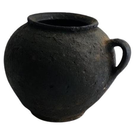 Vase de poterie ancienne, argile, Ukraine début du 19ème siècle