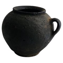 Vase de poterie ancienne, argile, Ukraine, début du 19ème siècle