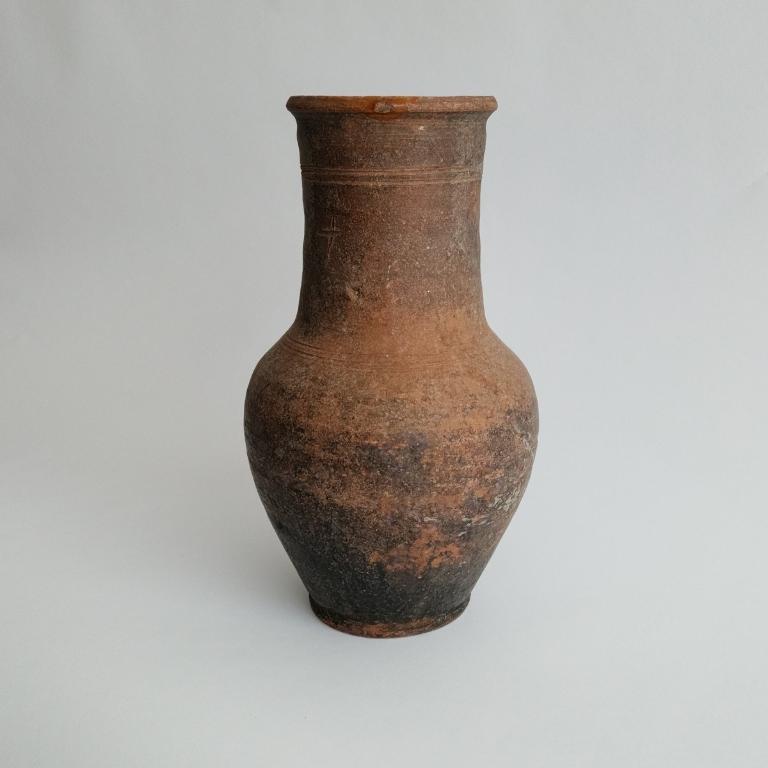 Antique Primitive Rustic Pottery Vase
Terracotta
Ukraine, Early 19th Century

Measurements:
11.25
