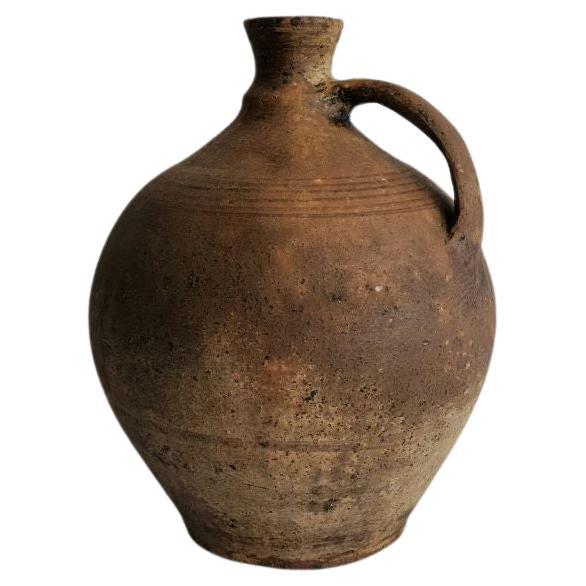 Antique Pottery Vase, Terracotta, Ukraine Early 19th Century