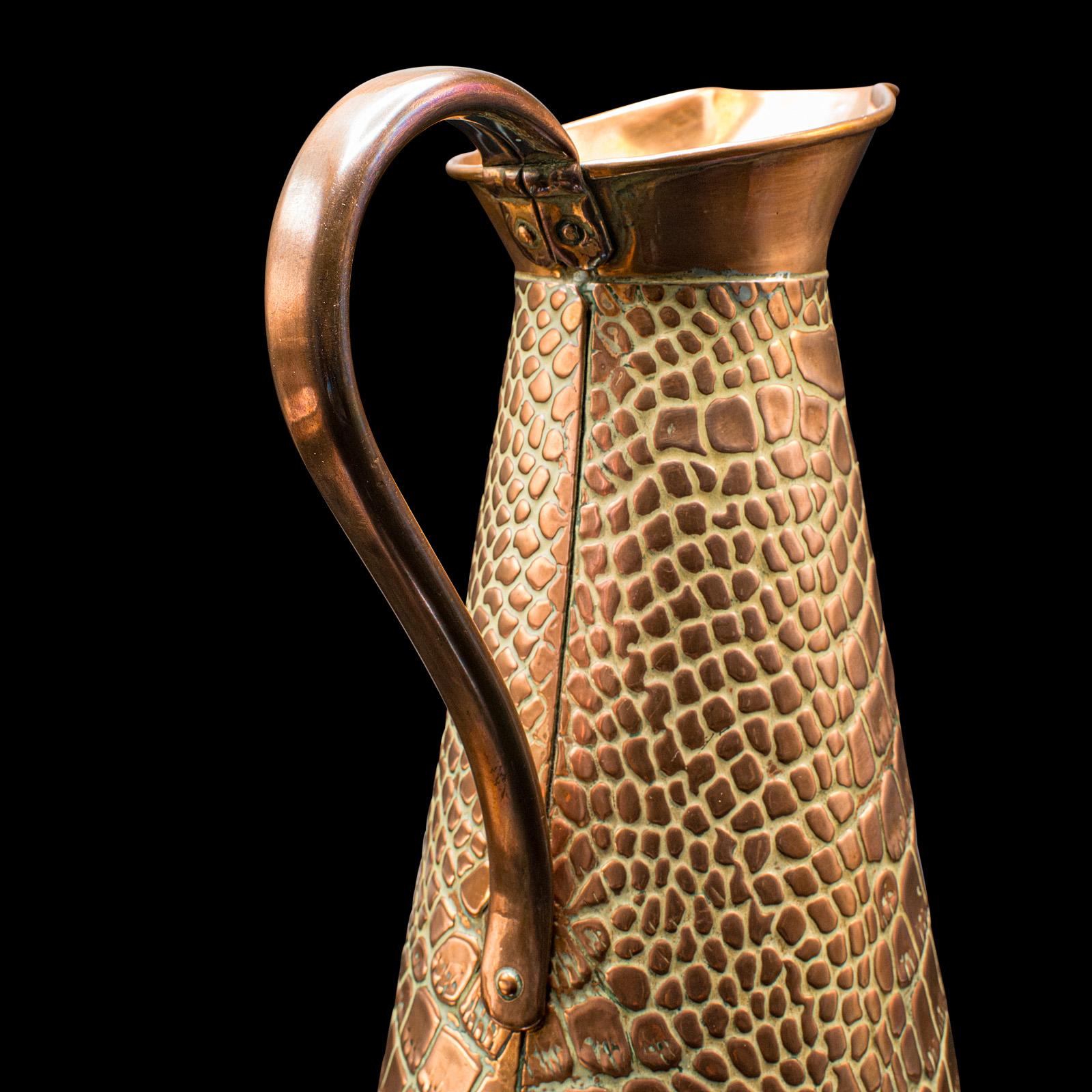 Antique Pouring Jug, English, Copper, Serving Tankard, Arts & Crafts, Victorian For Sale 4