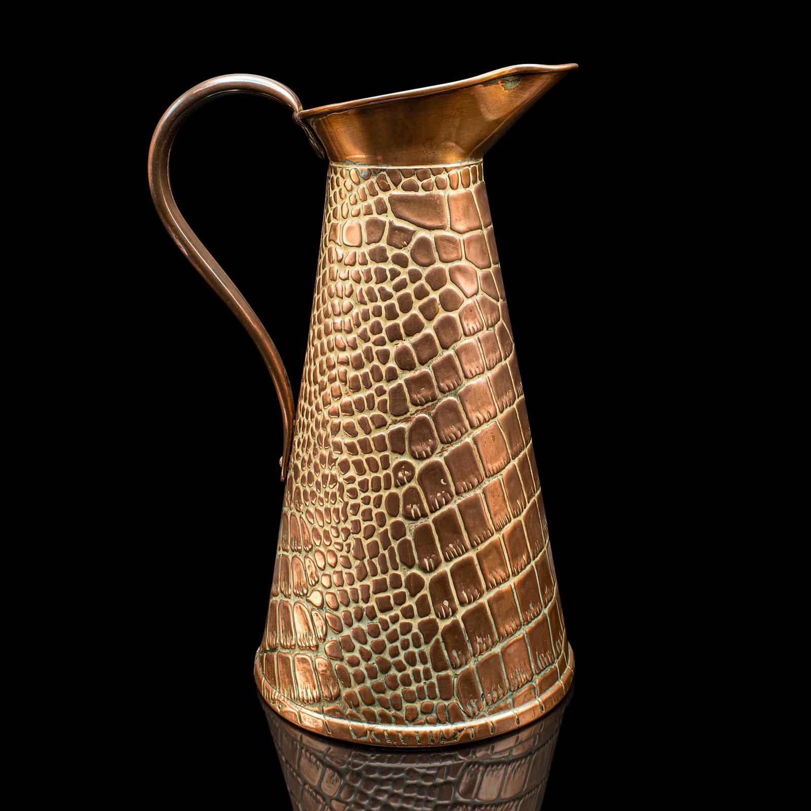 Late Victorian Antique Pouring Jug, English, Copper, Serving Tankard, Arts & Crafts, Victorian For Sale