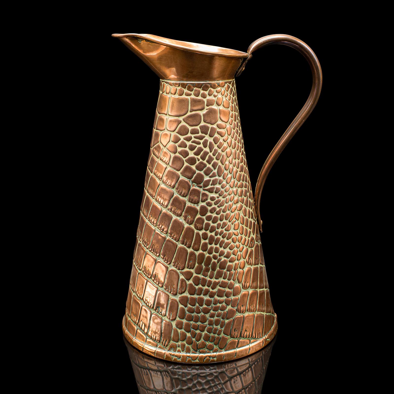 Antique Pouring Jug, English, Copper, Serving Tankard, Arts & Crafts, Victorian In Good Condition For Sale In Hele, Devon, GB