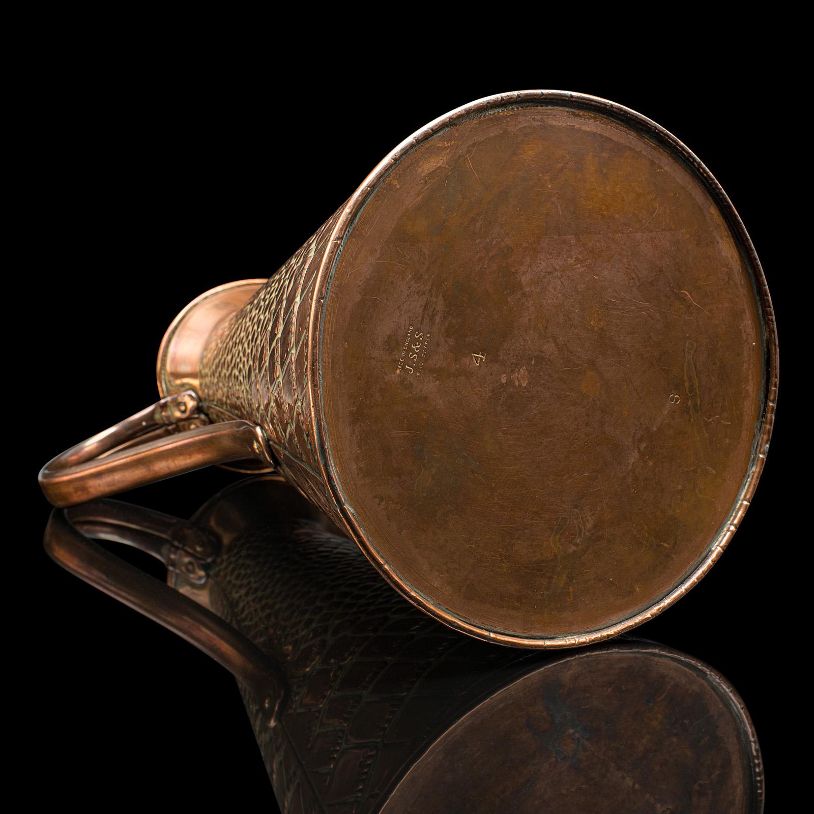 Antique Pouring Jug, English, Copper, Serving Tankard, Arts & Crafts, Victorian For Sale 2