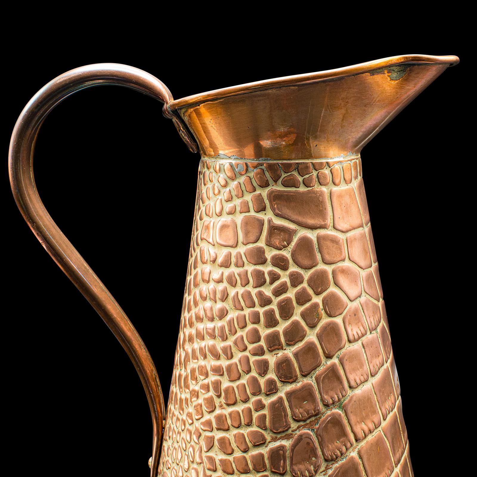 Antique Pouring Jug, English, Copper, Serving Tankard, Arts & Crafts, Victorian For Sale 3