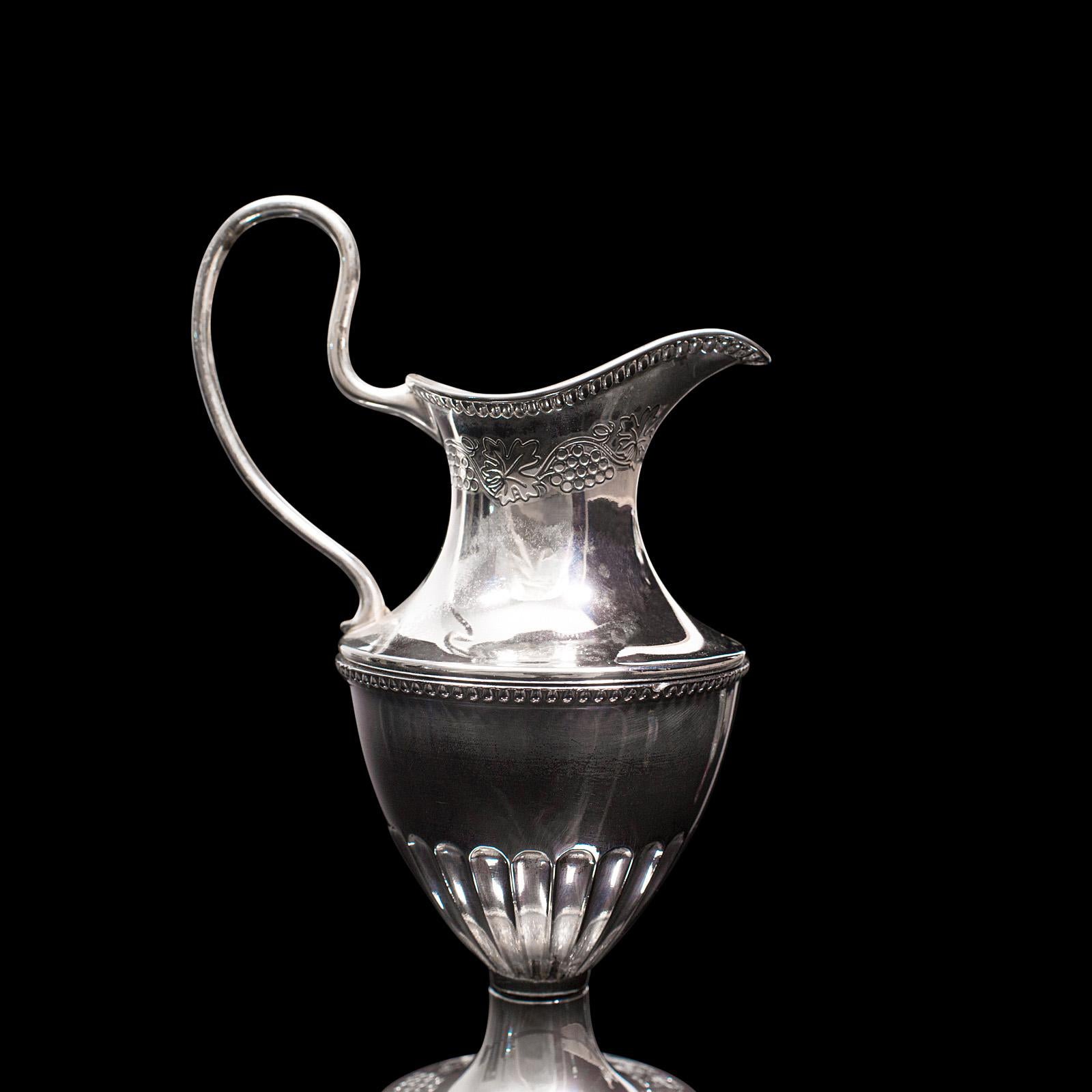 20th Century Antique Pouring Jug, English, Silver Plate, Decorative, Posy Vase, Edwardian For Sale