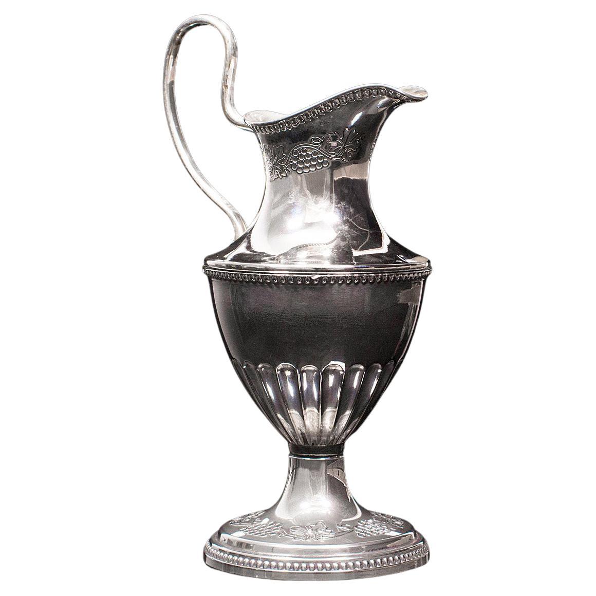 Antique Pouring Jug, English, Silver Plate, Decorative, Posy Vase, Edwardian For Sale