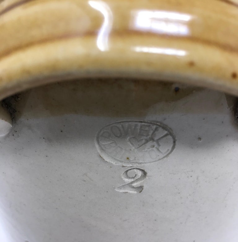 Antique Powell Bristol Stoneware Sugar Crock with Lid at 1stDibs