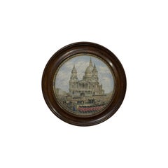 Antique Prattware Jar Lid, English, Mahogany, Ceramic, Duke of Wellington