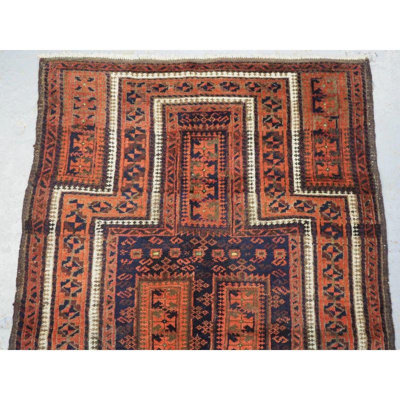 Antique Prayer Rug by the Yaqoub-Khani Tribe In Good Condition For Sale In Moreton-In-Marsh, GB