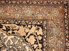 Antique Prayer Tree of Life Persian Isfahan Rug. Size: 4 ft. 5 in x 7 ft