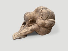 Antique Hand-Carved Buddha Sculpture by Andrianna Shamaris, 1930