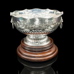 Antique Presentation Bowl, English, Silver Plate, Ice Bucket, Cooler, Edwardian