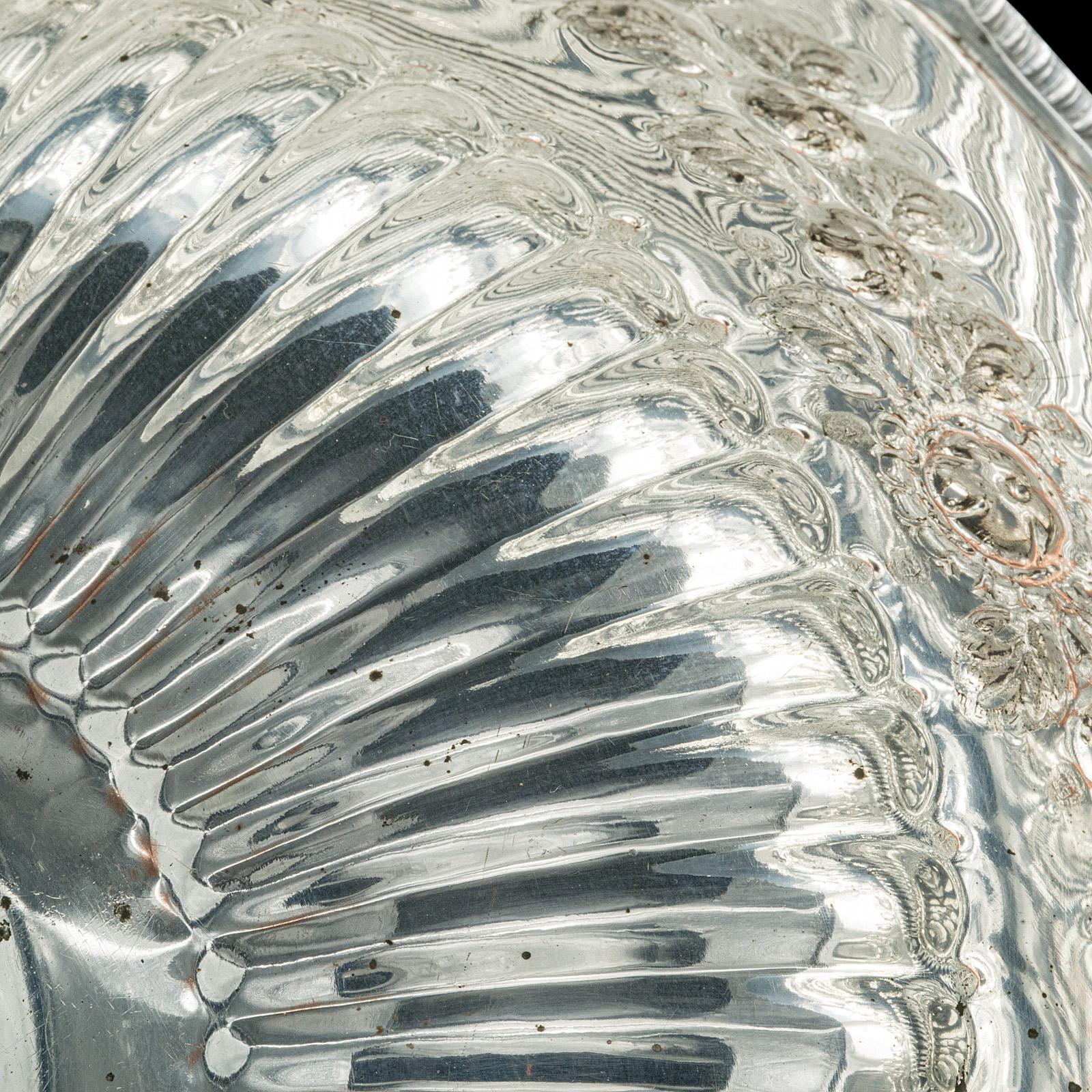 Placcato argento Antica ciotola di presentazione, inglese, piatto d'argento, secchiello per il ghiaccio, refrigeratore, edoardiana in vendita