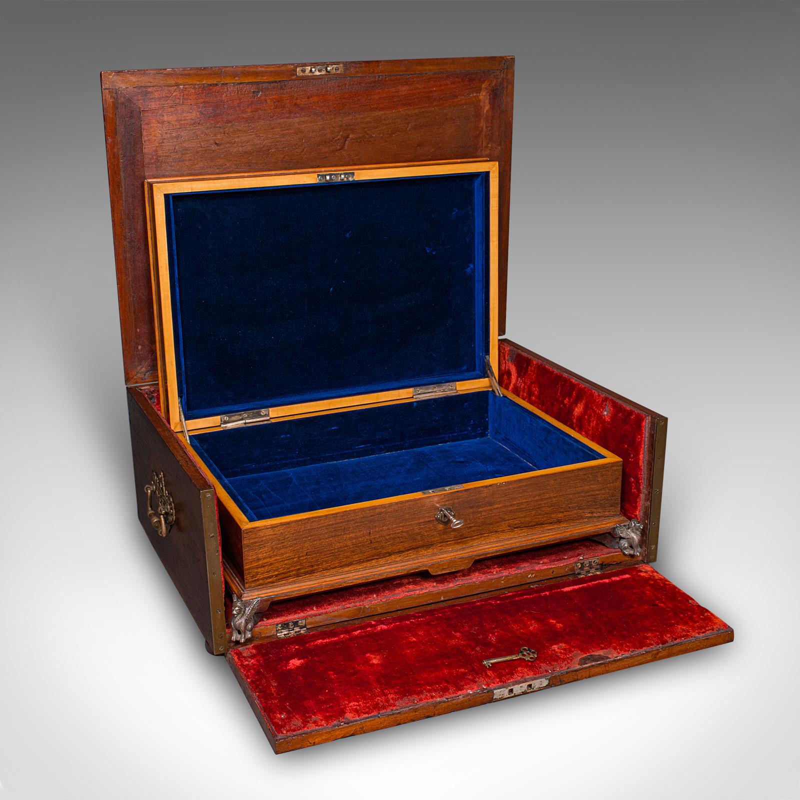 Late Victorian Antique Presentation Insignia Box, Italian, Campaign Chest, Victorian, C.1900 For Sale