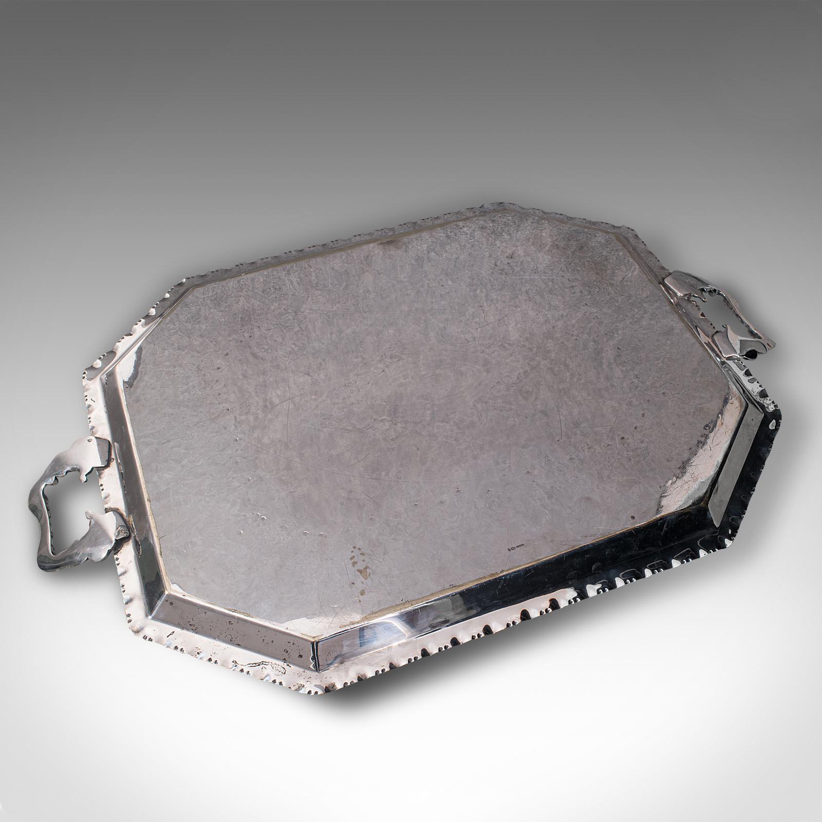 Antique Presentation Serving Tray, English, Silver Plated, Afternoon Tea, C.1895 For Sale 3