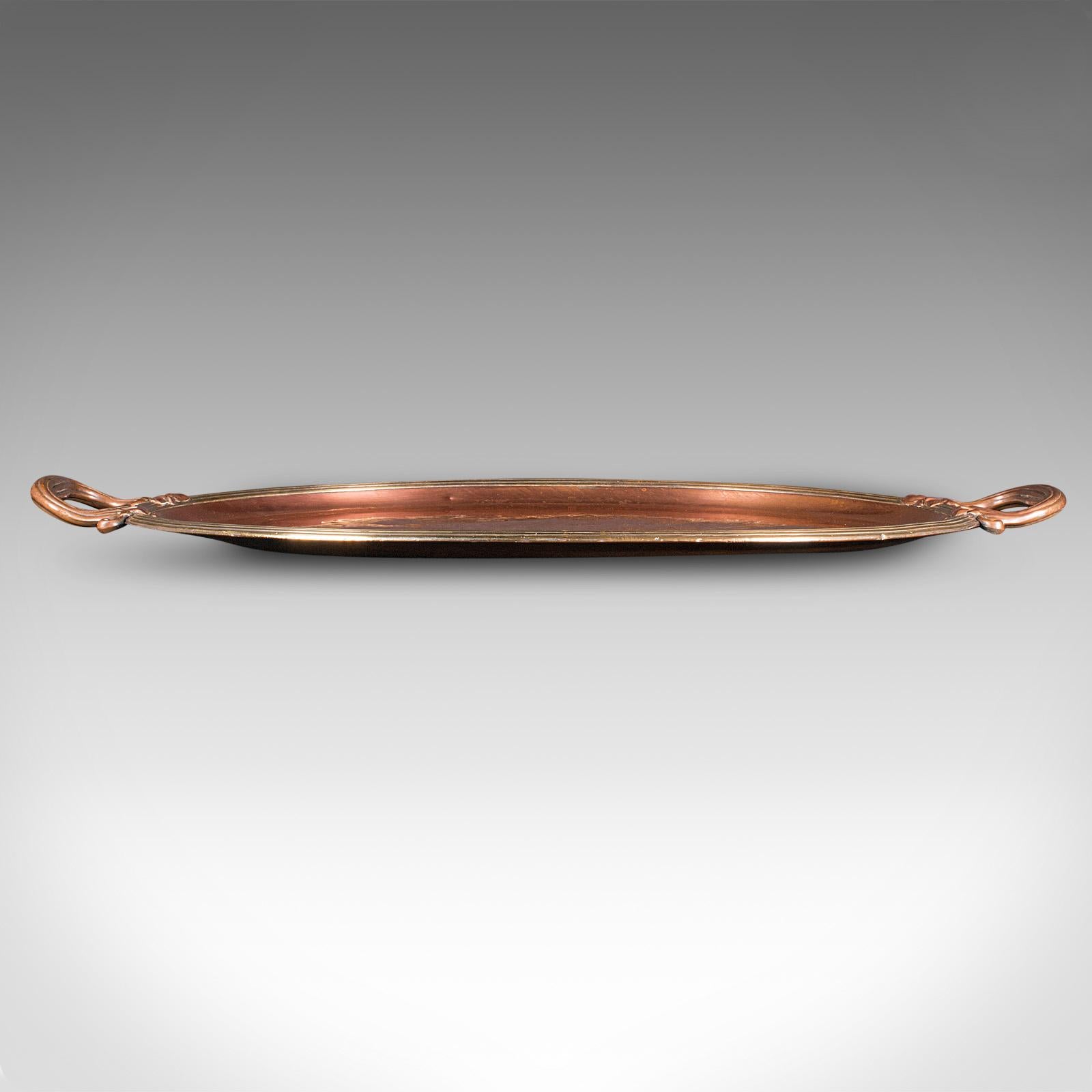 Antikes Präsentationstablett, englisch, Kupfer, Bronze, Servierplatte, viktorianisch (Britisch) im Angebot