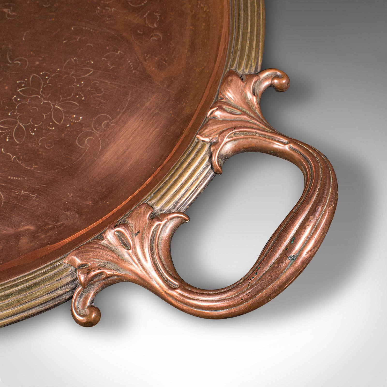 Antikes Präsentationstablett, englisch, Kupfer, Bronze, Servierplatte, viktorianisch im Angebot 1