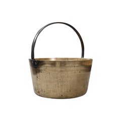Used Preserving Pan, English, Heavy Brass, Jam, Cooking Pot, Georgian, C 1800