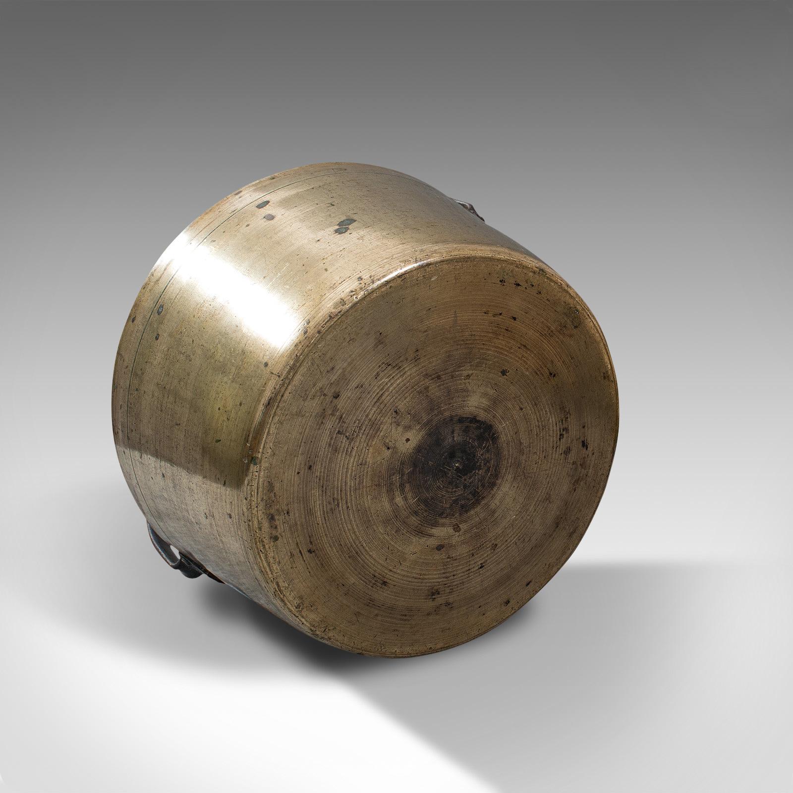 Antiguo Recipiente para Conservas, Inglés, Latón Pesado, Mermelada, Olla para Cocinar, Georgiano, C 1800 en venta 5