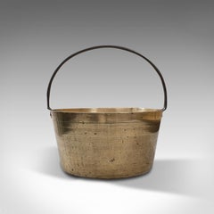 Antique Preserving Pan, English, Heavy Brass, Jam, Cooking Pot, Georgian, C 1800