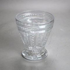 Antique Pressed Glass Crystal Ice Bucket By Shannon 20thC