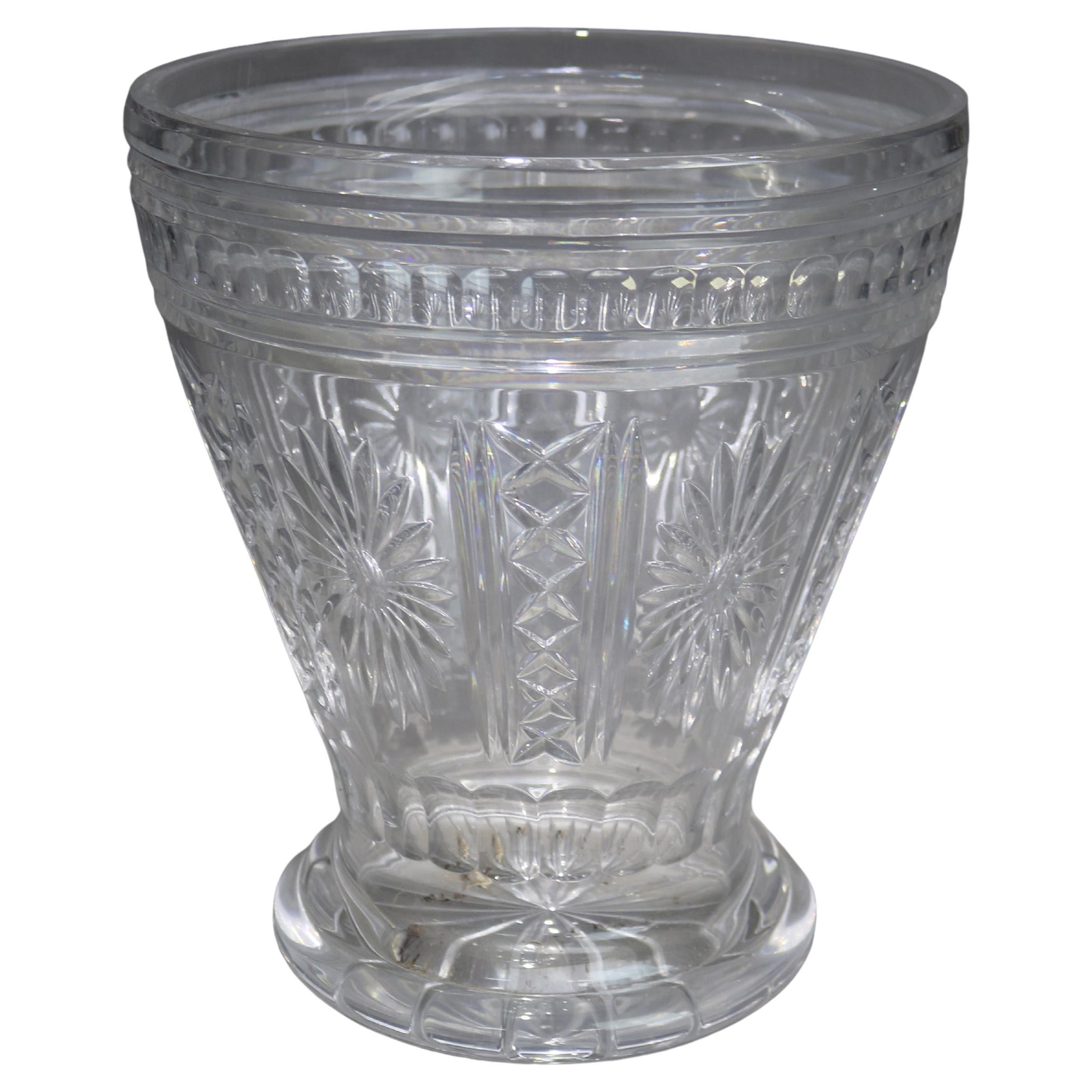 Antique Pressed Glass Crystal Ice Bucket By Shannon 20thC