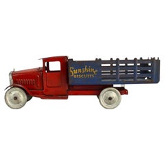 Antique Pressed Steel Sunshine Biscuits Advertising Truck Unsigned C1920