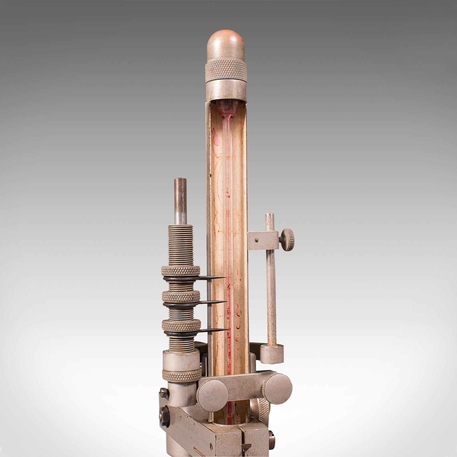 Glass Antique Prestwich Fluid Gauge, English, Aeronautical, Scientific Instrument For Sale