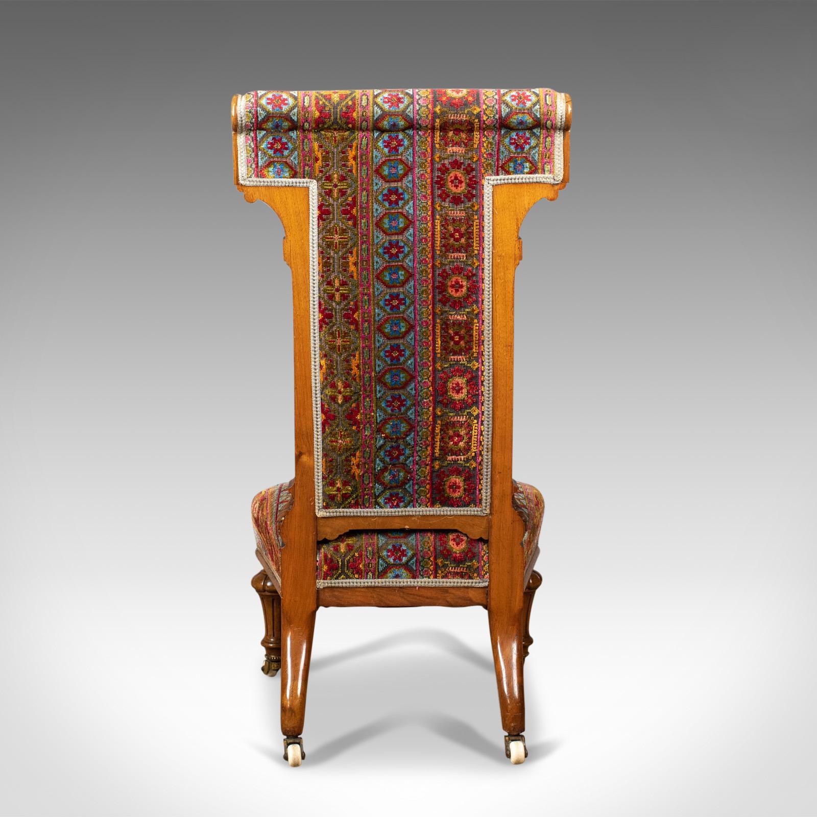 Antique Prie Dieu Chair, 19th Century, Regency, Walnut, Bedroom Side, circa 1820 In Good Condition In Hele, Devon, GB