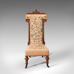Antique Prie Dieu Chair, Victorian Rosewood, circa 1850