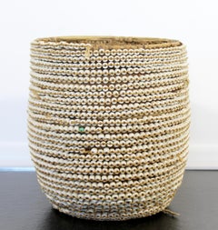 Antique Primitive Beaded Bowl Vessel