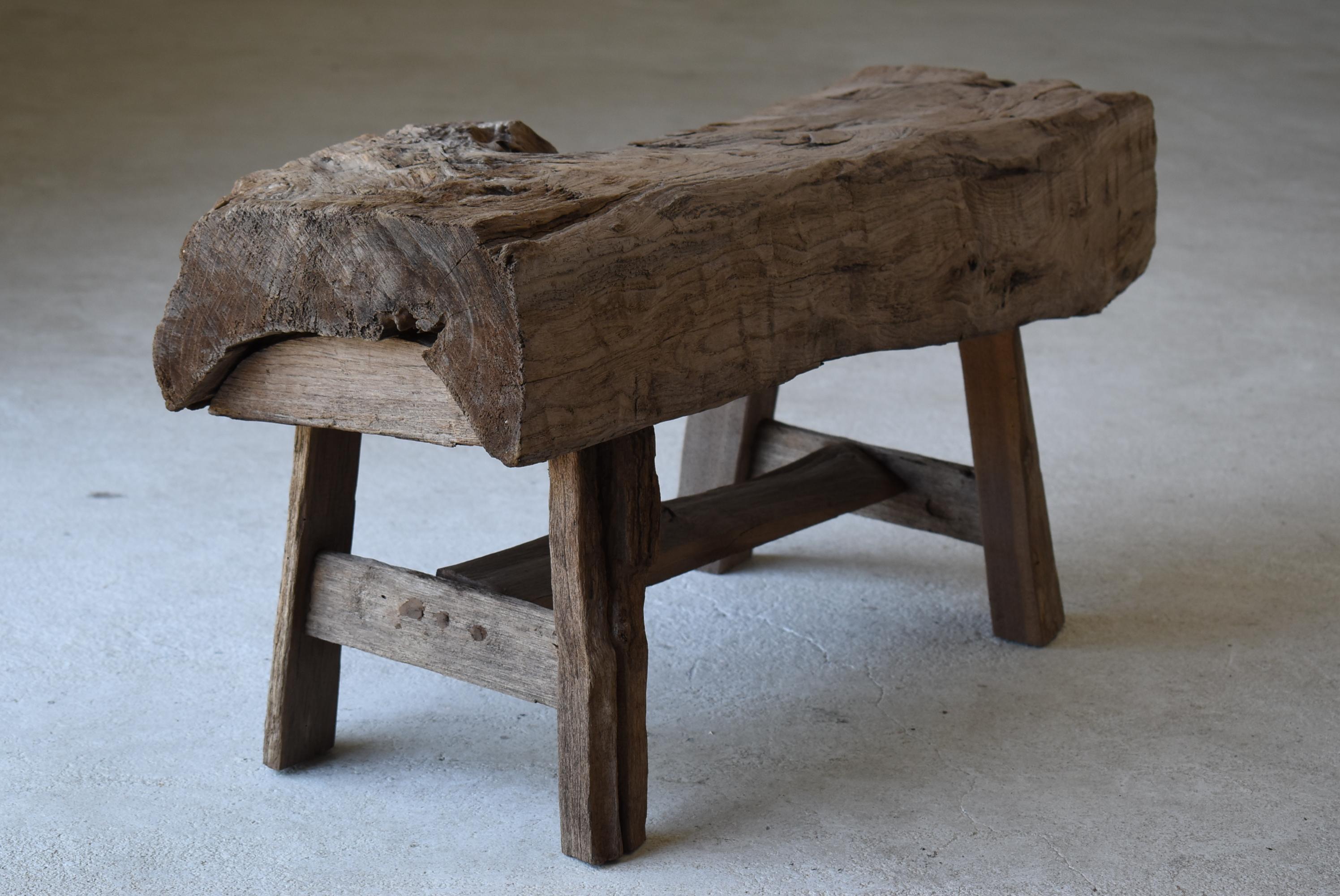 Antique Primitive Bench 1860s-1900s / Wood Chair Stool Wabi Sabi 1