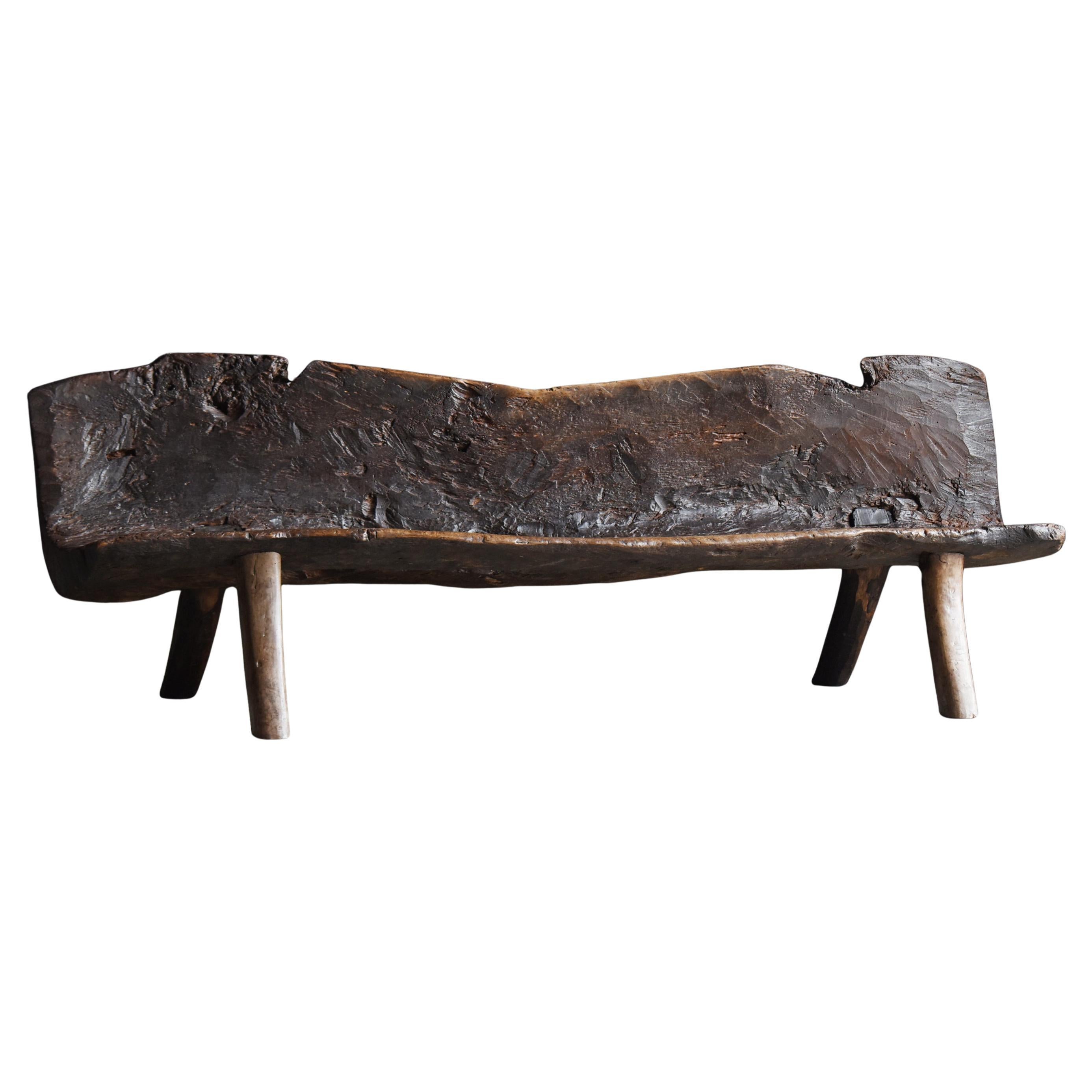 Antique Primitive Bench Early 19th century / Side Chair Wabi-Sabi For Sale